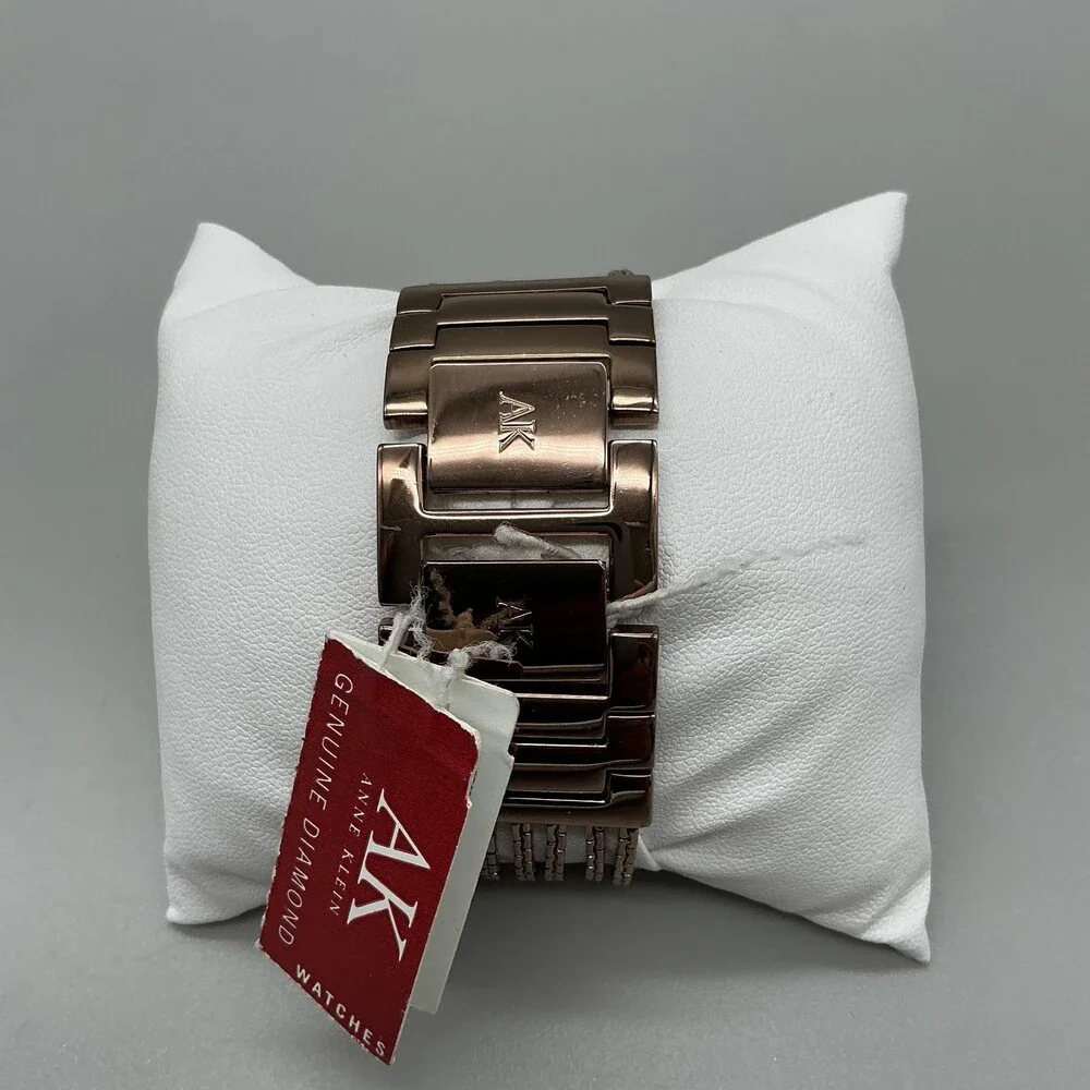 Anne Klein 753H/2 Womens Watch 29mm Rose Gold Diamond New Battery 7.25